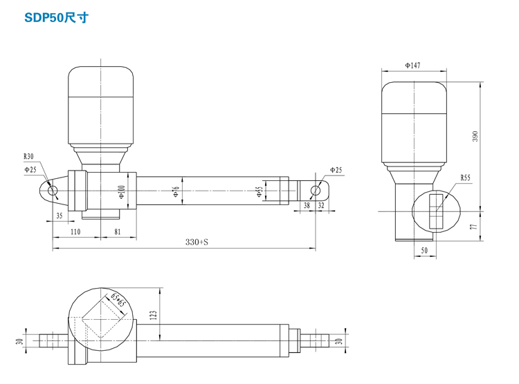 SDP交流電動推桿(圖5) SDP交流電動推桿(圖5)